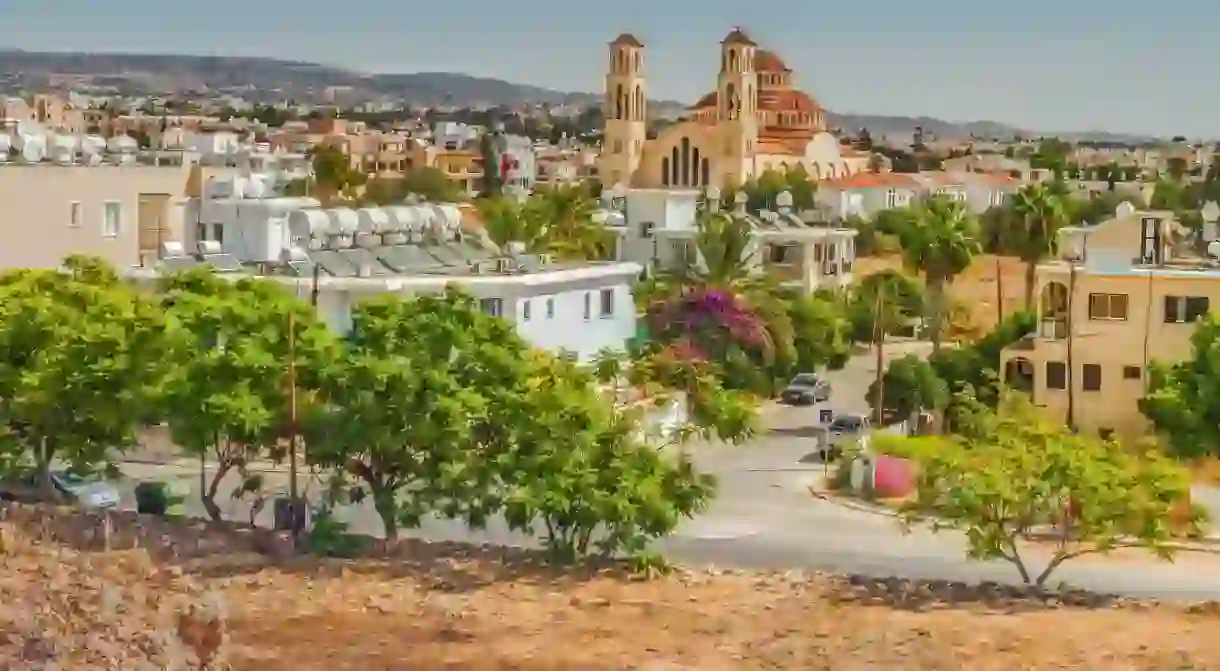 HY2PDG View of the town of Paphos in Cyprus. Paphos is known as the center of ancient history and culture of the island.