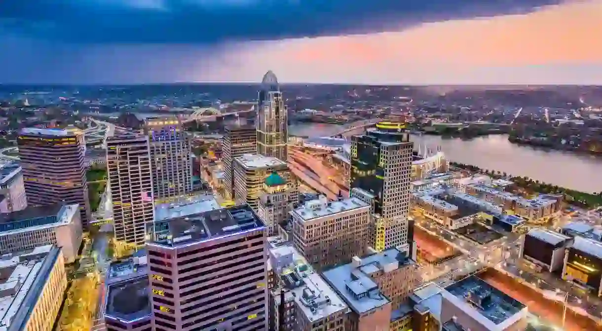 On your next trip to the Queen City, be sure to admire the Cincinnati skyline at twilight