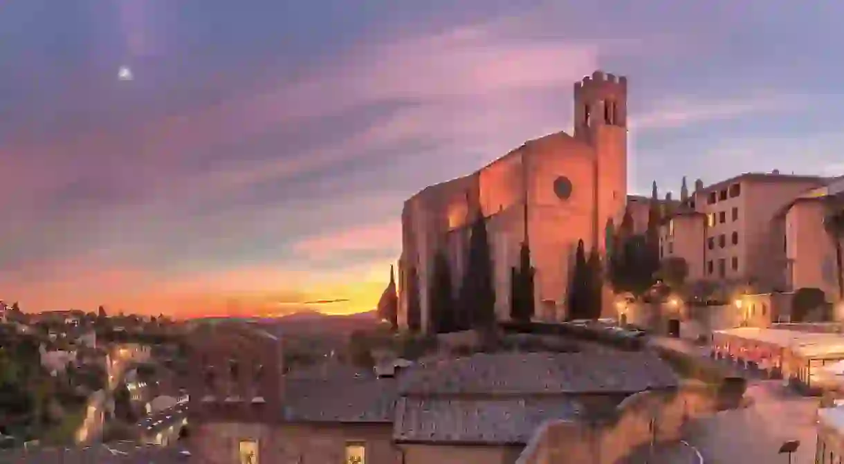 The Basilica of San Domenico is a great backdrop to a drink in Siena