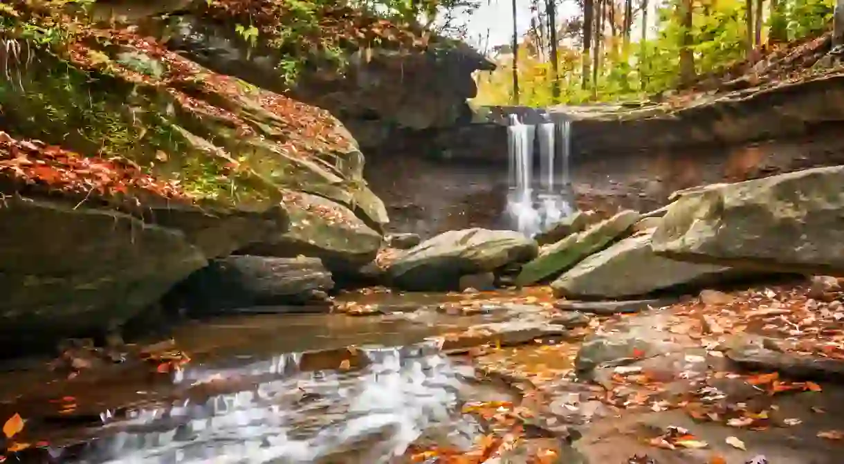 Blue Hen Falls is just one of the waterfalls you can discover in Cuyahoga Valley National Park, Ohio