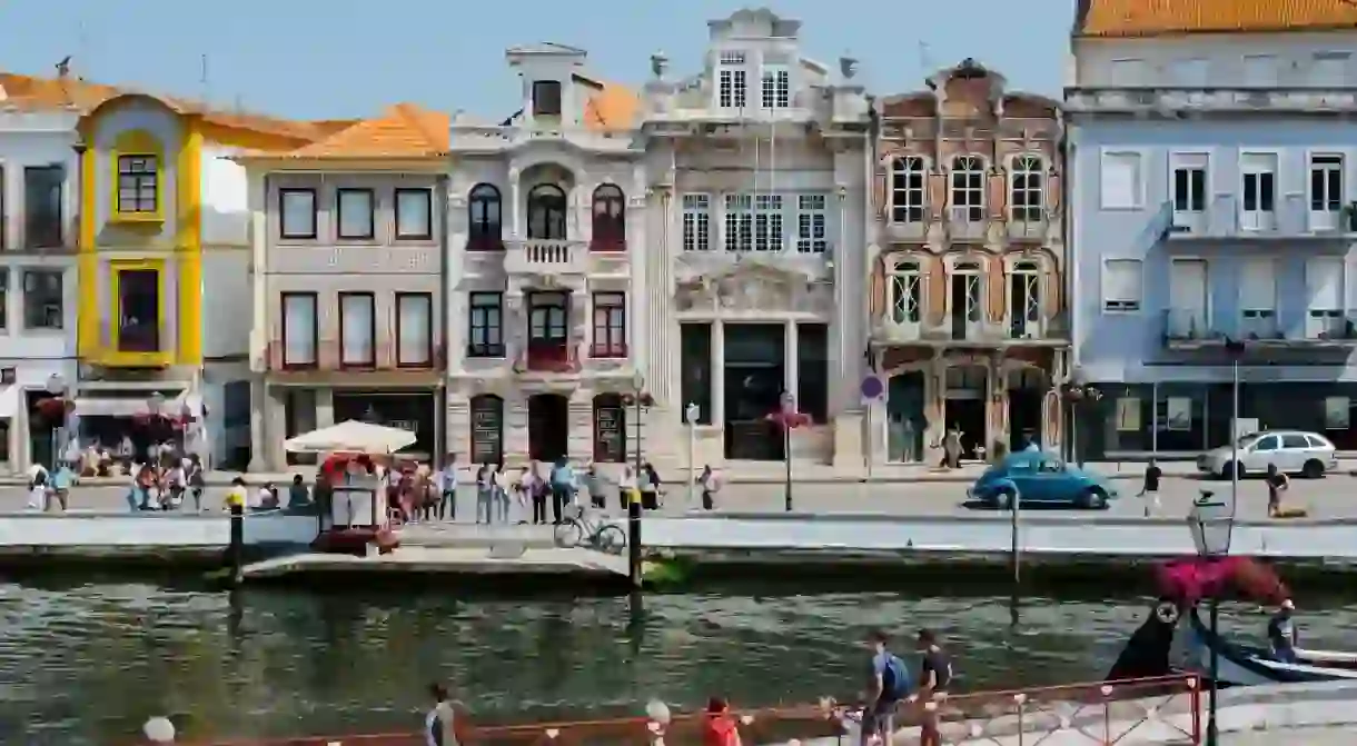 Walk along the river in Aveiro, Portugal