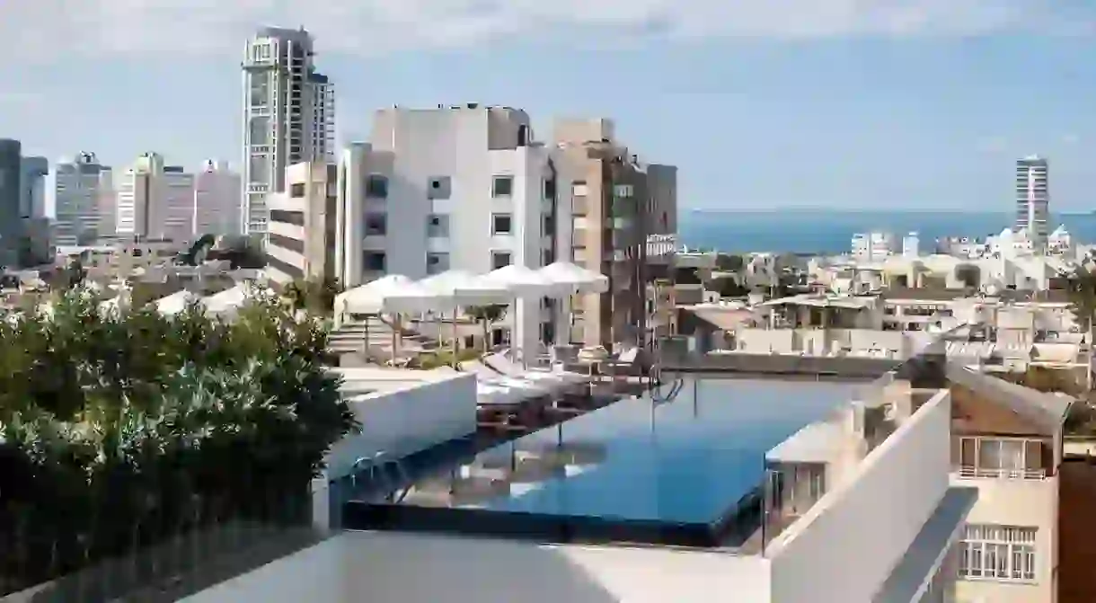 Check into the Norman Tel Aviv for spectacular views of the city from the rooftop pool