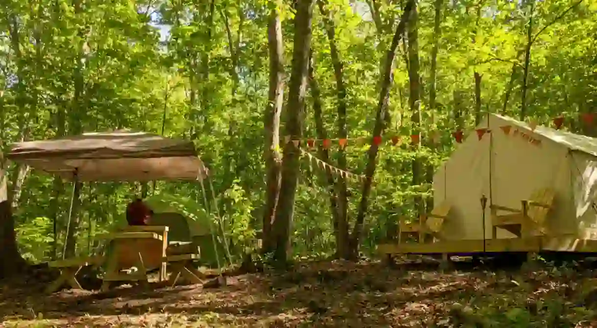 Some campsites in Connecticut sit on working farms, providing a unique experience