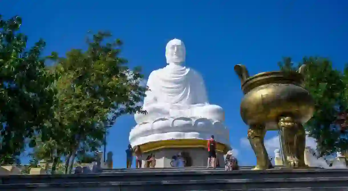 The Big Buddha at Long Son Pagoda is a symbol of Nha Trang recognised across Vietnam