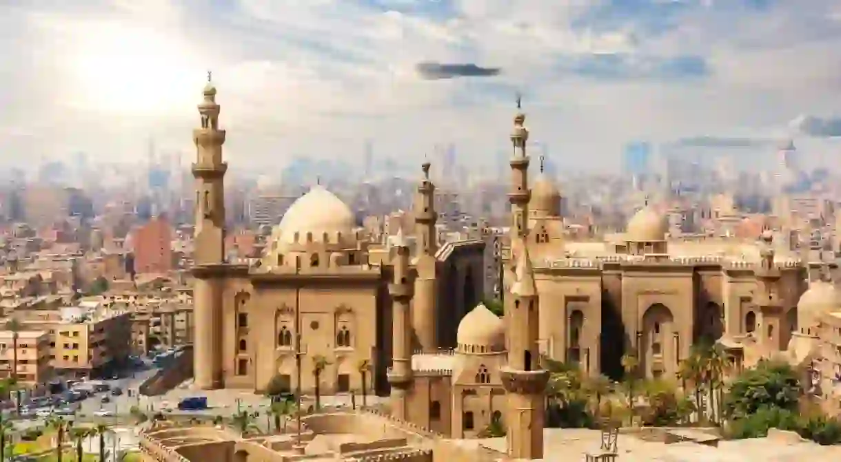 Wonderful view of The Mosque-Madrassa of Sultan Hassan from the Citadel, Cairo, Egypt