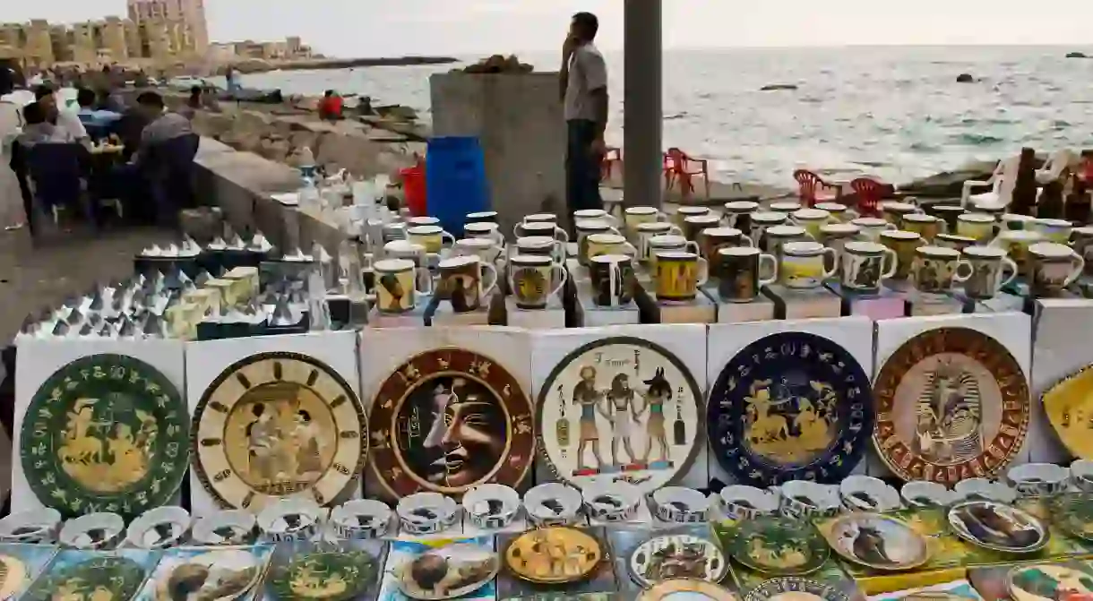 If youre looking for a souvenir in Egypt, there are many stalls to explore