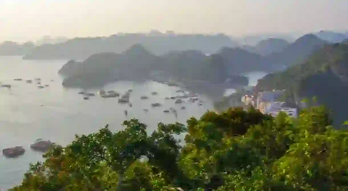 Cannon Fort overlooks Cát Bà Island, Vietnam