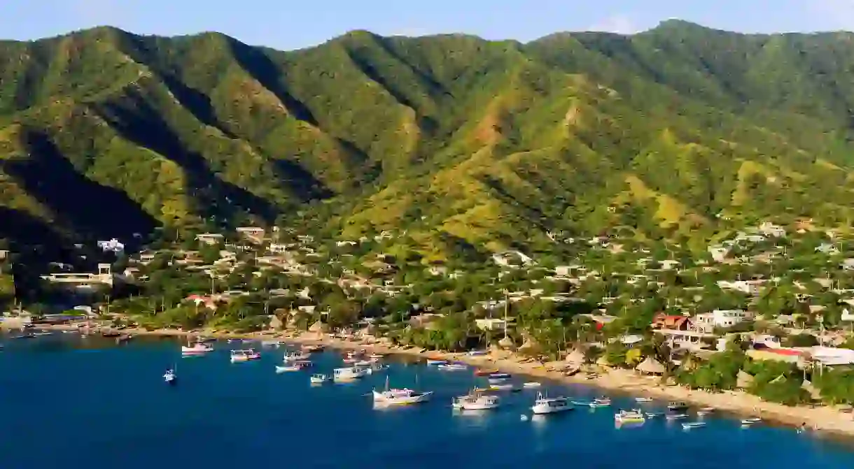 The charming village of Taganga lies on the Caribbean coast of Colombia