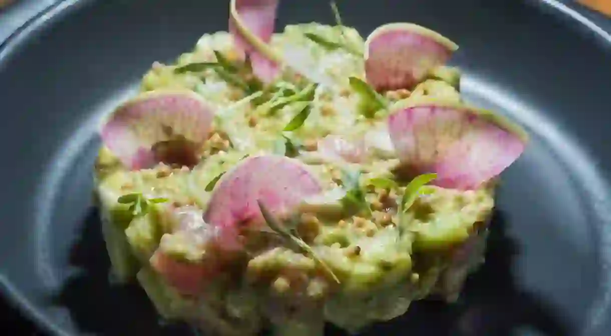 The tuna ceviche with avocado is a crowd-pleaser at Chapulín