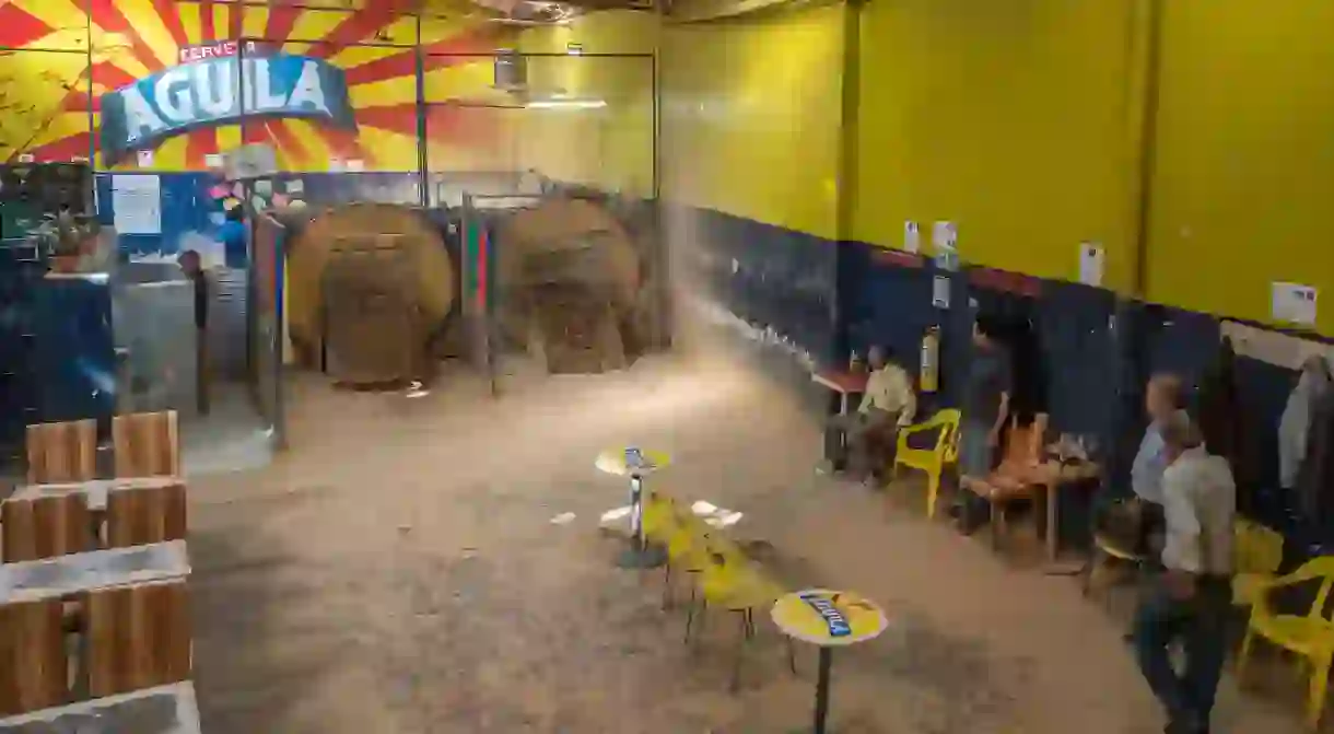 The Colombian game of tejo combines throwing, alcohol and explosives