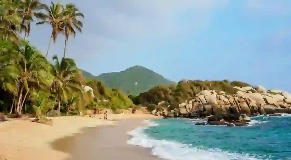 On the Colombian Caribbean is Tayrona National Park, home to indigenous tribes, unique wildlife and tropical rainforests