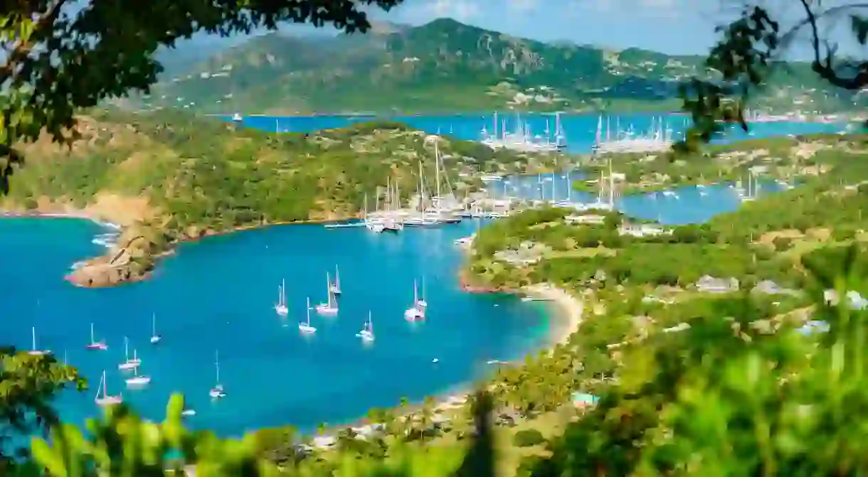 Pitch up at a bar in English Harbour, Antigua, for a refreshing drink with a view