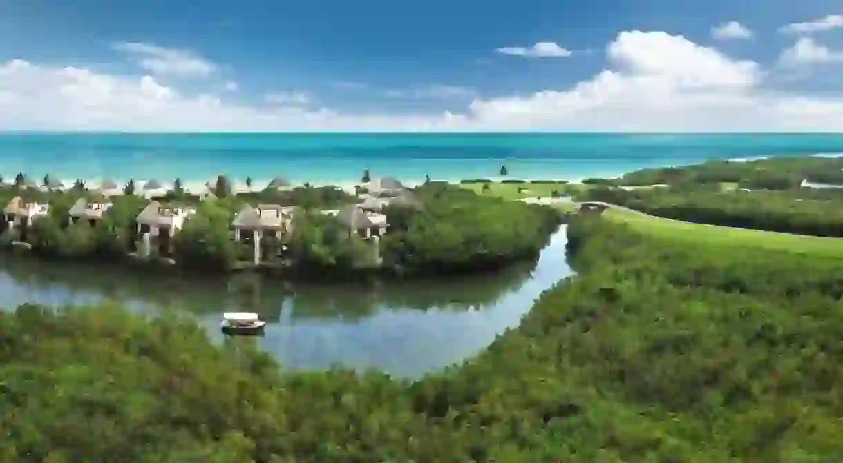 The Fairmont Mayakoba in Playa del Carmen is surrounded by lush nature