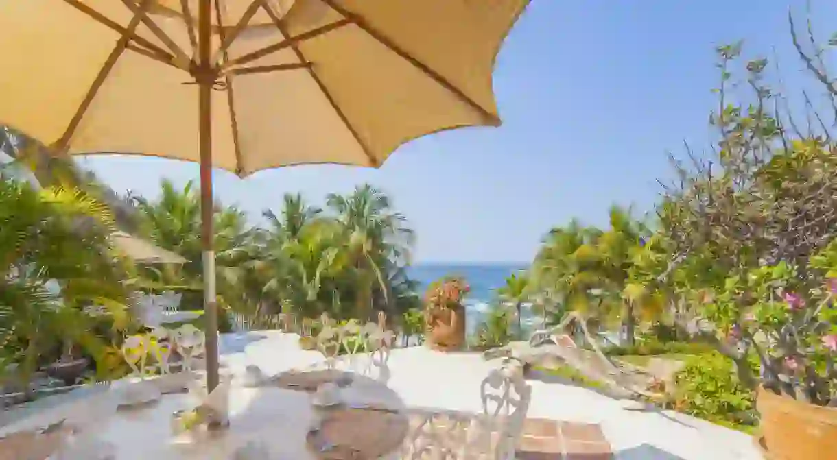 Breakfast comes with a Pacific Ocean view at Villas Fa Sol Huatulco