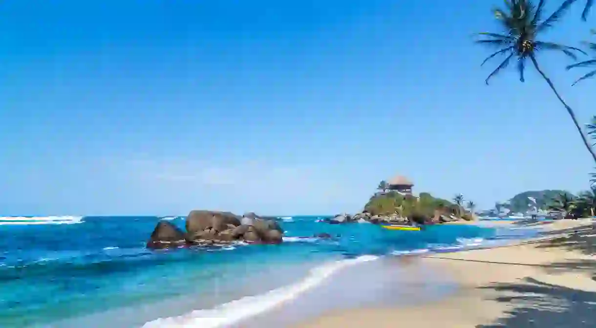 There are many idyllic Caribbean beaches in Tayrona National Park, Colombia