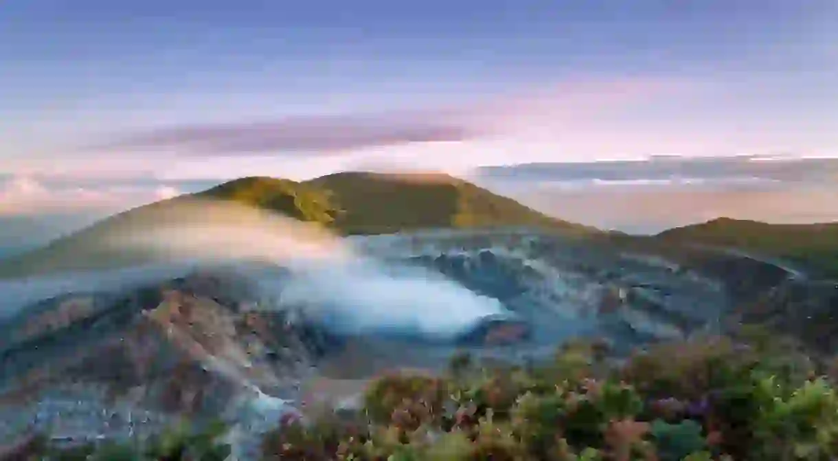 The Poás Volcano has erupted 40 times in the past 200 years