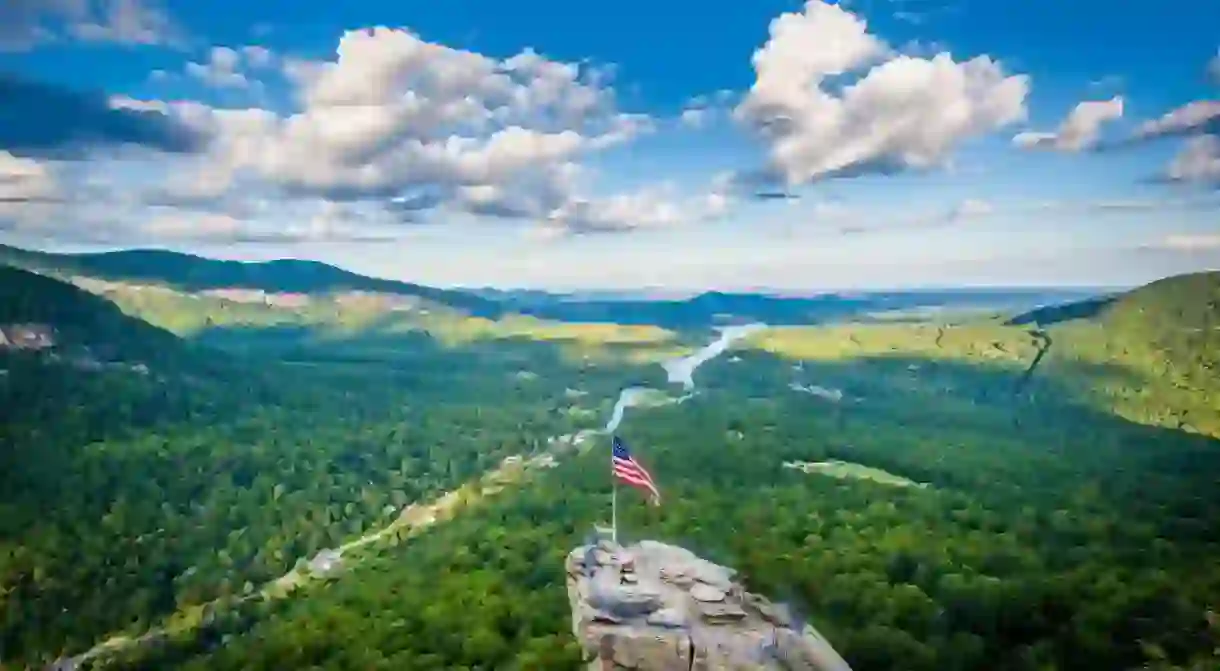 Enjoy panoramic views as well as water sports, horse riding, zip lining and golf in the beautiful Lake Lure and Chimney Rock area, North Carolina