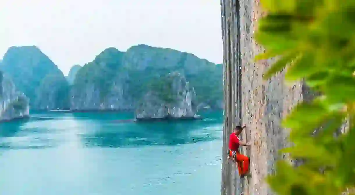 Ha Long Bay, Vietnam, is popular for rock climbing, hiking and scuba diving