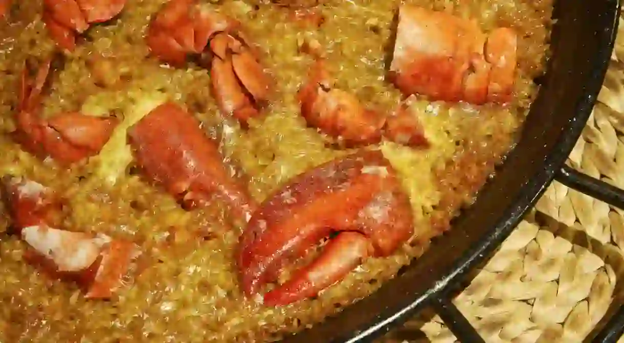 Lobster paella is a house speciality at Nou Manolin