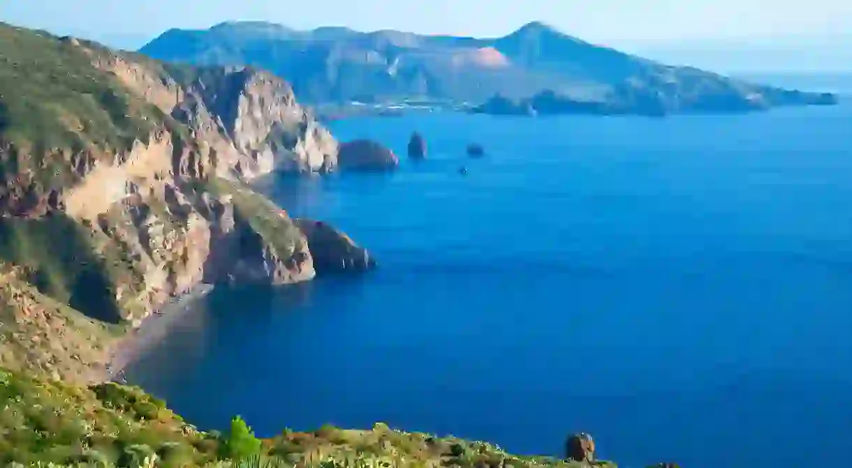 The view from Belvedere Quattrocchi in Lipari, on the Aeolian Islands