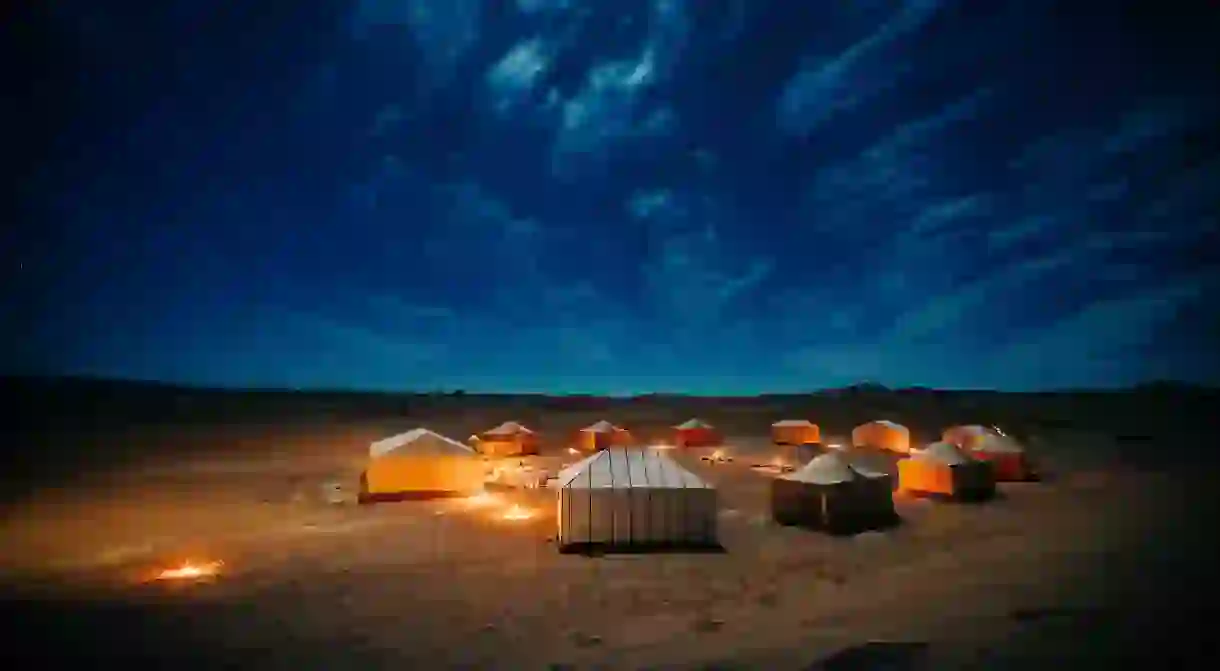 Bed down under the starry desert sky with a glamping holiday in the UAE