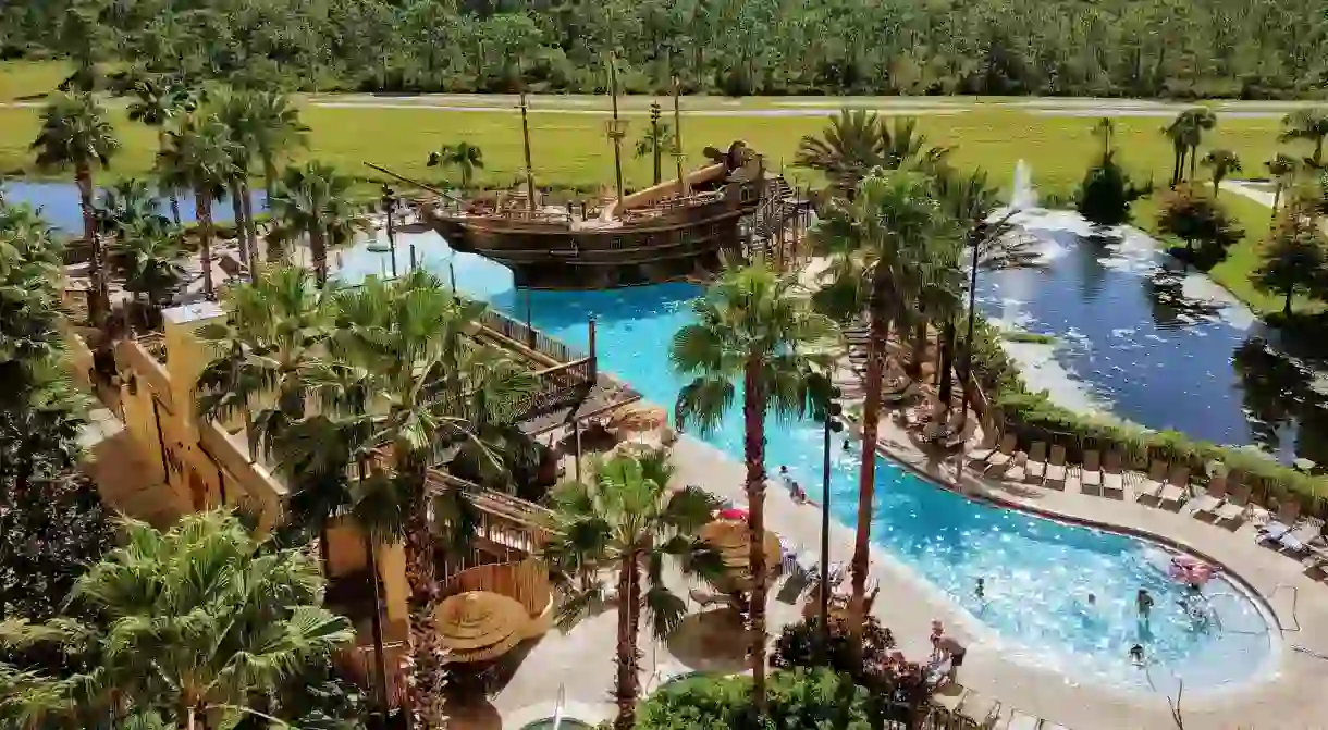 Kids will love the pirate-themed plunge pool at the Lake Buena Vista Resort Village and Spa in Orlando