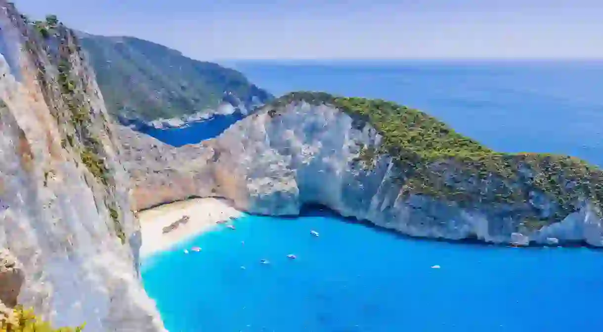 Navagio Beach is a secluded piece of paradise on the coast of Zakynthos