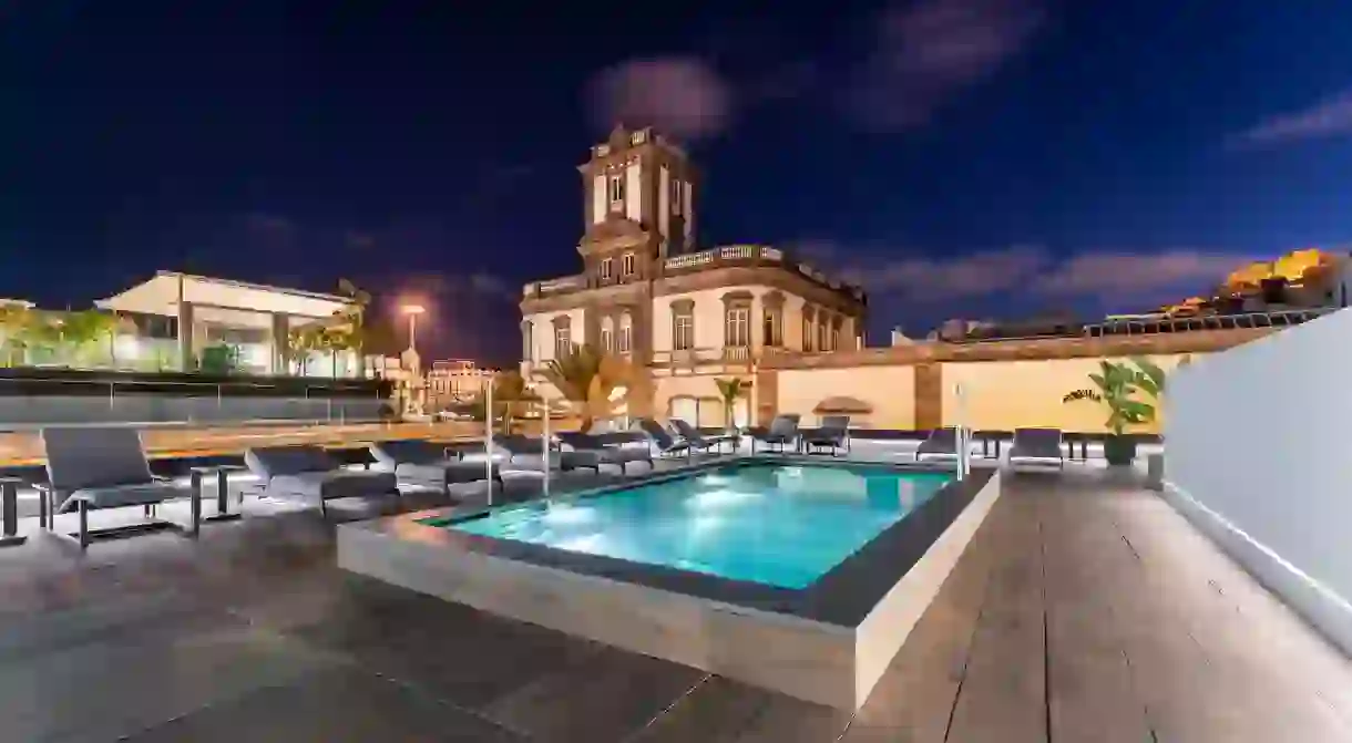 Head to the rooftop at Hotel Cordial La Peregrina for a dip in the pool