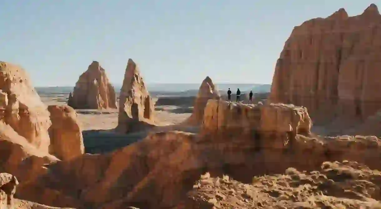 Hike through the epic Cathedral Valley in the heart of Utahs Capitol Reef National Park