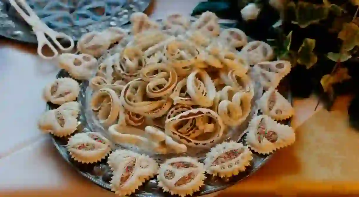 Sardinian sweets come in various ornate guises across the island