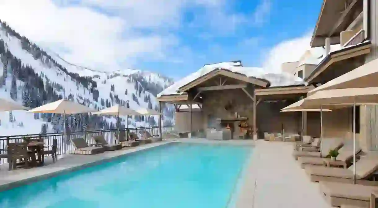 Have a swim at Snowpine Lodge in between skiing shifts