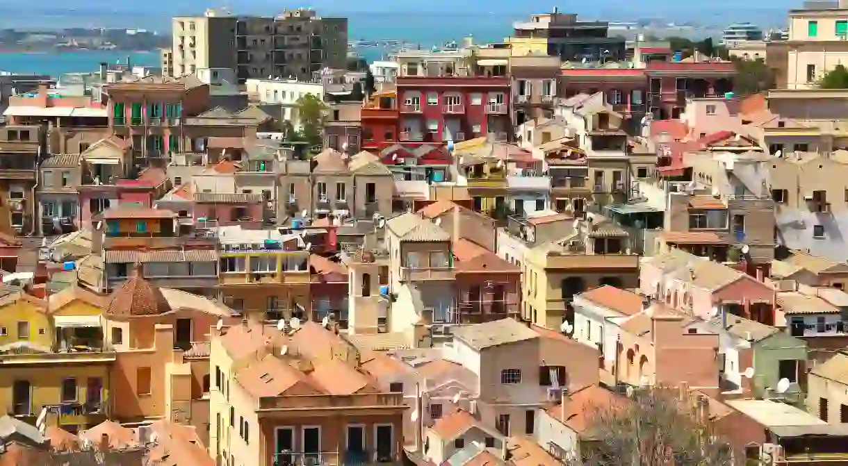 Head up high for a view of Cagliaris beautiful rooftops when you visit Sardinia