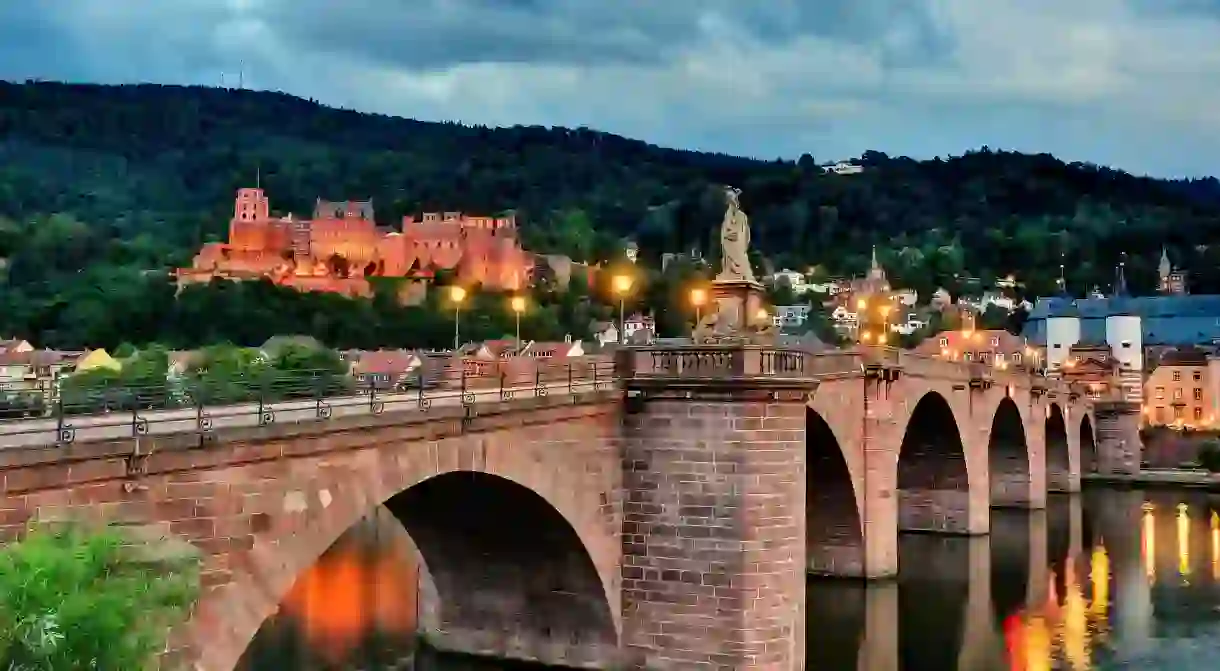 The Alte Brücke is the oldest bridge in historic Heidelberg