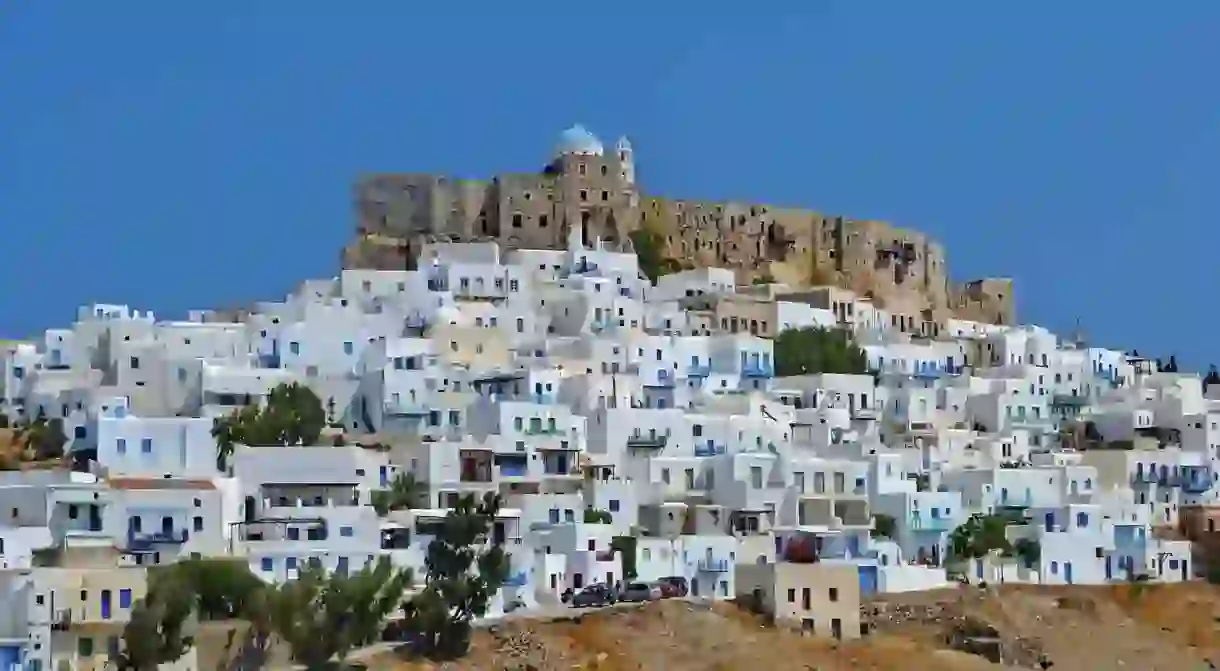 Chora is the main town on the island Astypalea, Greece