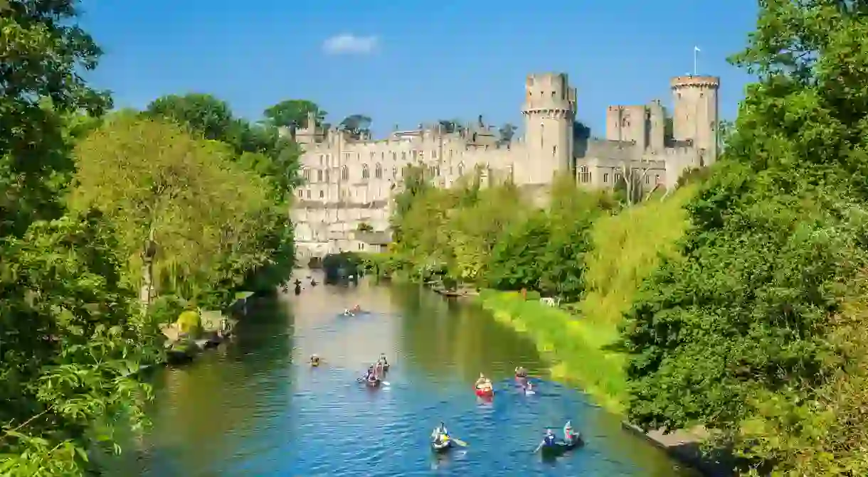 Canoe along the River Avon with the stunning Warwick Castle as your backdrop