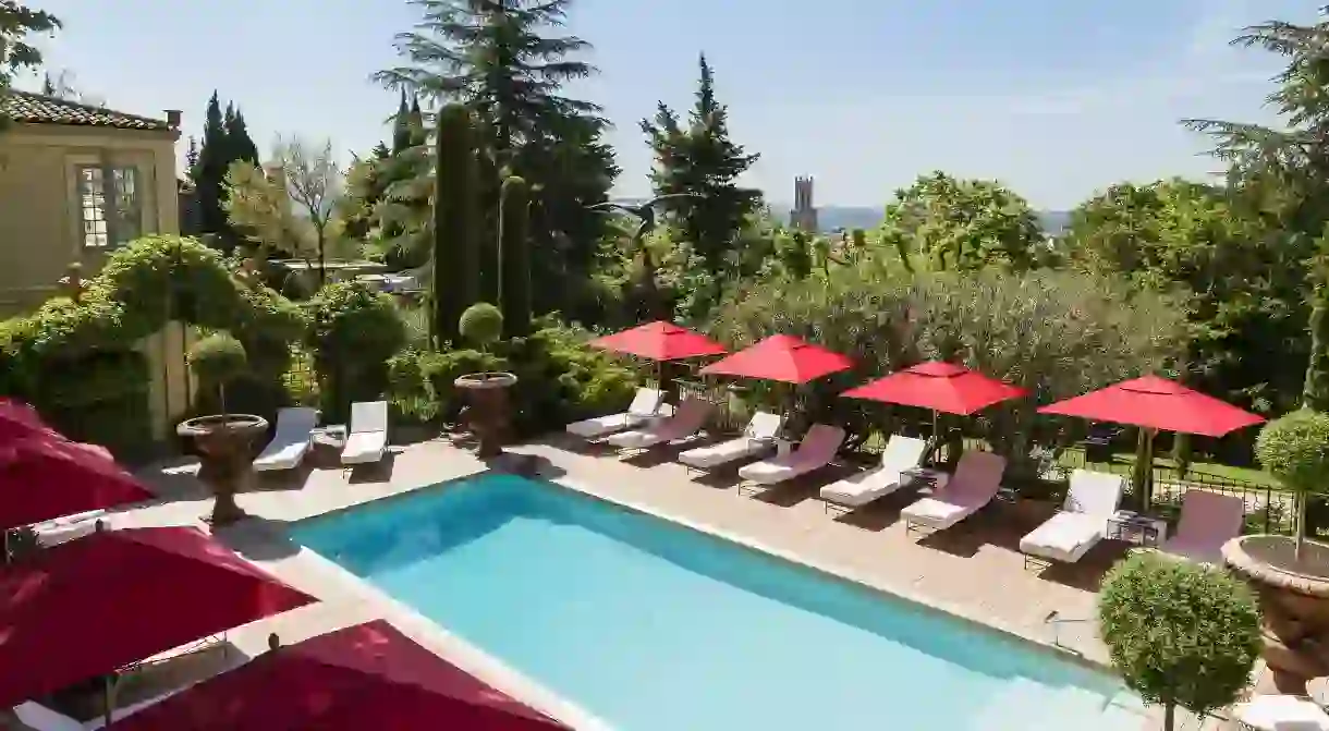 Escape the midday heat in Aix-en-Provence and go for a dip in your hotel pool