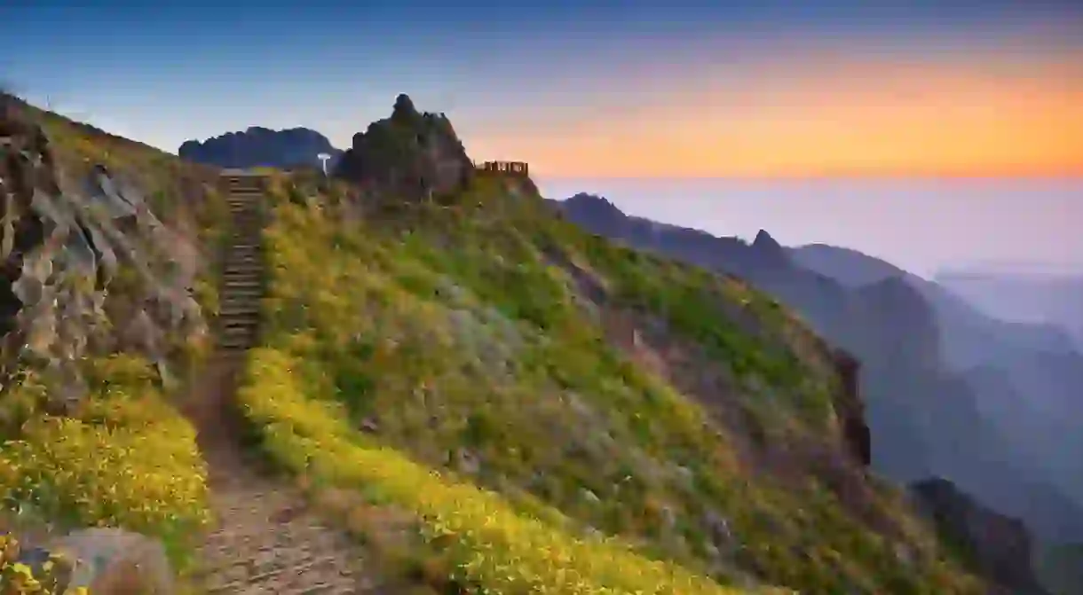 Rise above the clouds on the trail from Pico do Arieiro to Pico Ruivo on Madeira, Portugal