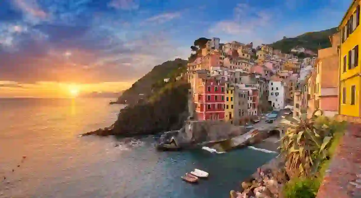 The sunsets in Riomaggiore, Cinque Terre, are unbeatable