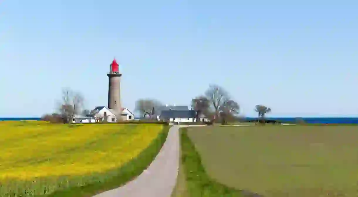 Fornaes Lighthouse near Grenaa on the Danish Baltic coast