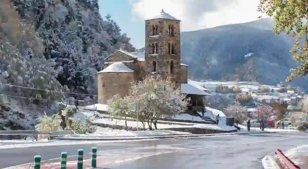 Seeing Iglesia Sant Joan de Caselles covered in snow is a must when in Canillo, Andorra