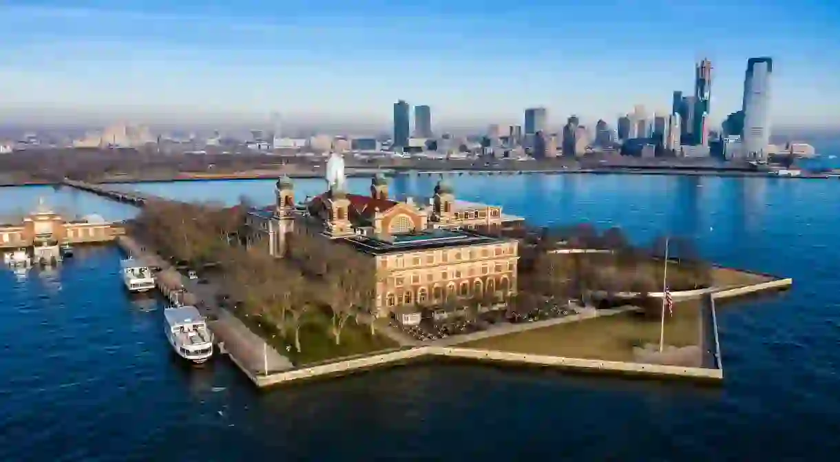 Ellis Island, where most immigrants started their life in the US, is easily reachable by ferry