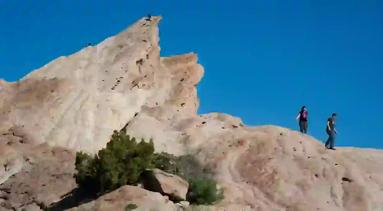 The Vasquez Rocks are a popular spot for hikers and climbers in Southern California