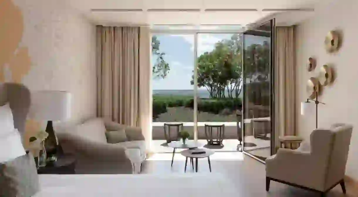 Enjoy a view of the vineyards from your stylish suite at the Royal Champagne Hotel and Spa