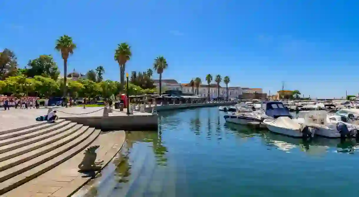 Youll find hostel rooms with views across Faro marina in the Algarve capital