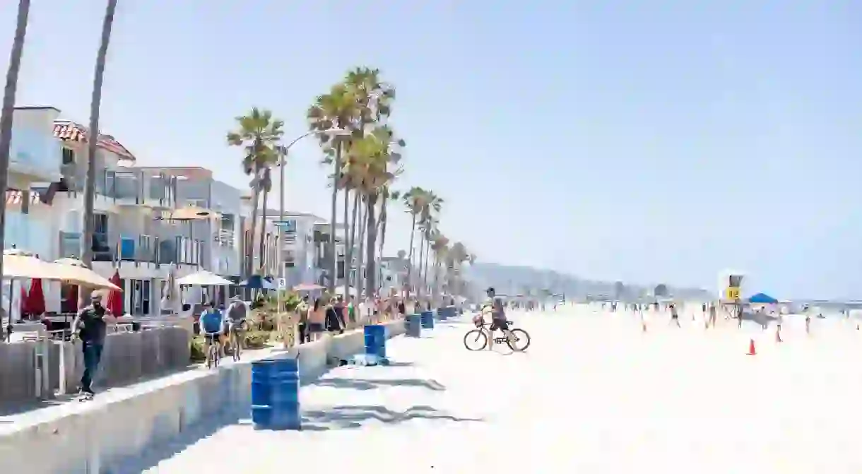 Enjoy coastal vibes at the Mission Beach in San Diego, California