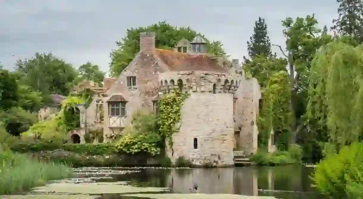 Stay close to the Scotney Castle in Kent to explore its impressive architecture and surrounding woodlands