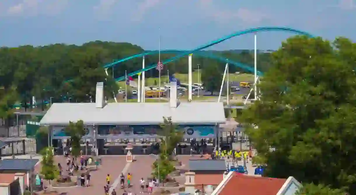 Get your adrenaline kick on the steel roller coaster Fury 325 at Carowinds