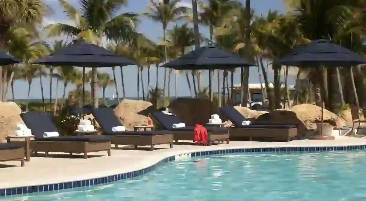 Relax poolside at the Fort Lauderdale Marriott Harbor Beach Resort & Spa