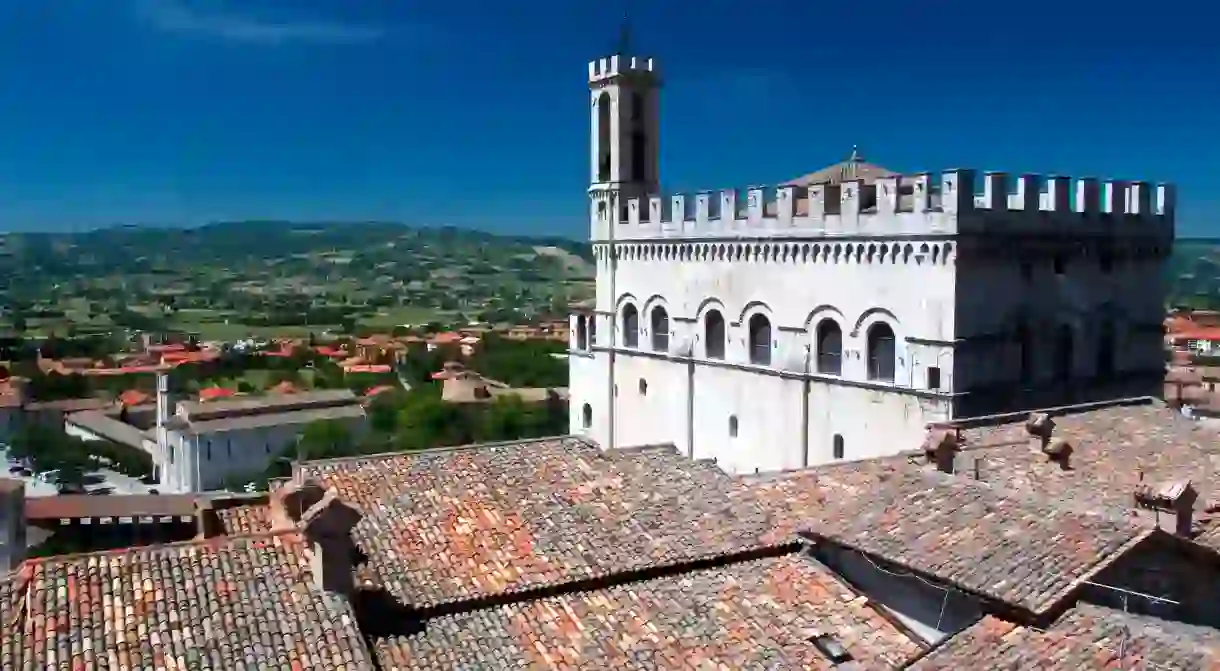 Enjoy the views of the Palazzo dei Consoli from the main square in Gubbio