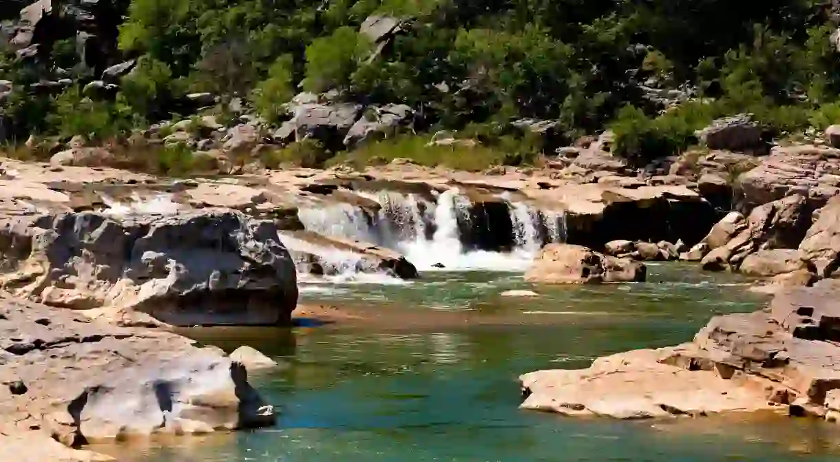 Go for a swim at the Pedernales Falls State Park in Texas